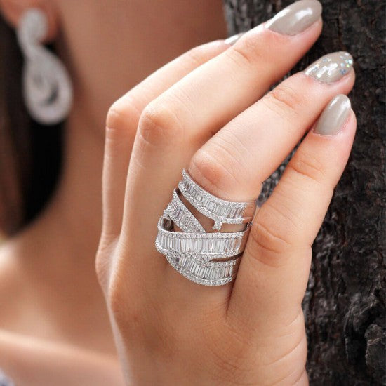 Пръстен бяло злато с Диаманти 4.22 карата